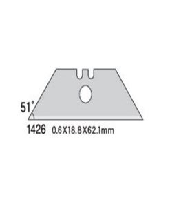 Cuchilla 51° 0.6 x 18.8 x 62.1mm
