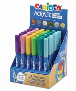 Marcador acrílico punta pincel colores surtidos display x 36