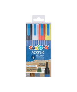 Marcador acrilico punta media colores surtidos x 4