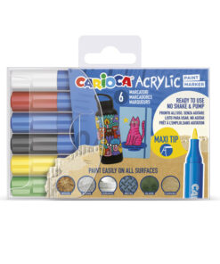 Marcador acrilico punta MAXI colores surtidos x 6