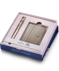 Set de regalo Sheaffer 100 Emily in Paris bolígrafo en color oro champán+ tarjetero