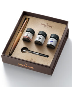 Set de regalo de pluma estilográfica Sheaffer VFM Coffee Edition con tintas (punta mediana)